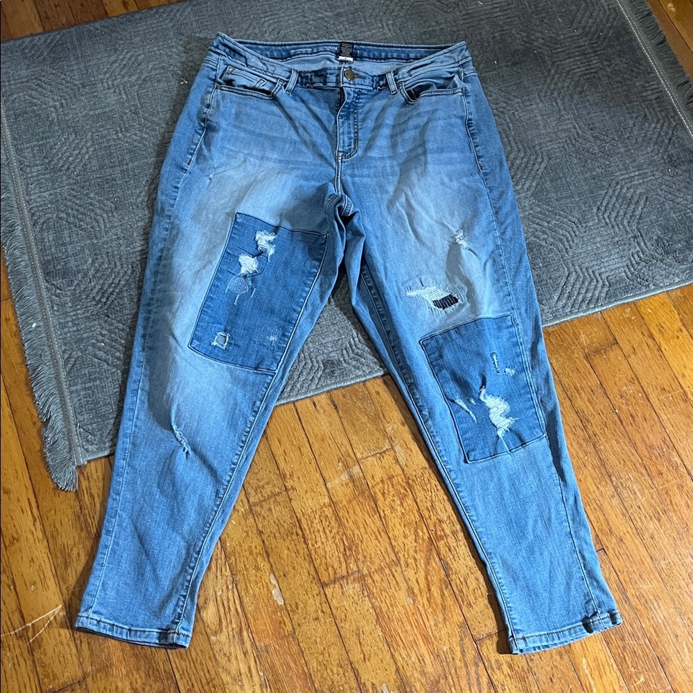 Lane Bryant stretch denim boyfriend jeans plus sized